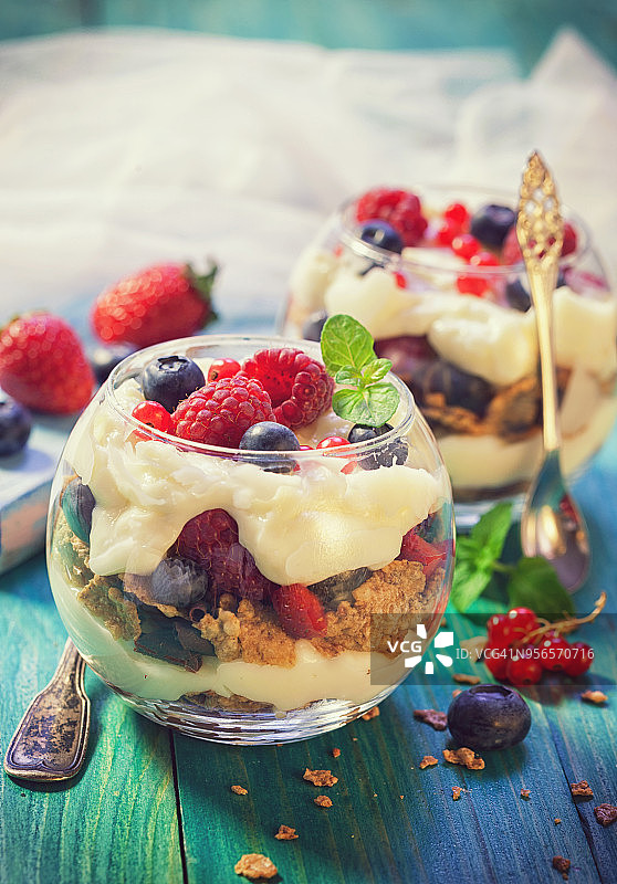 自制浆果水果冻糕图片素材