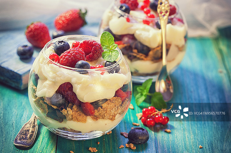 自制浆果水果冻糕图片素材