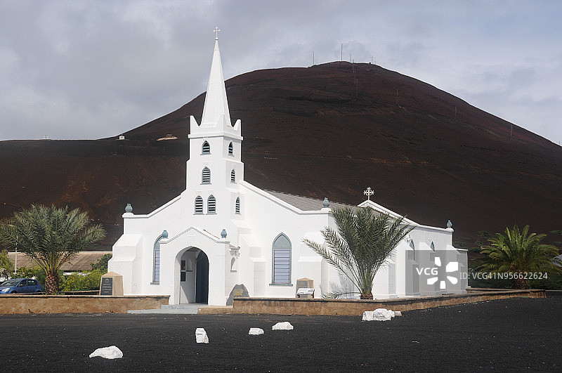 阿森松岛乔治敦圣玛丽教堂，中大西洋图片素材