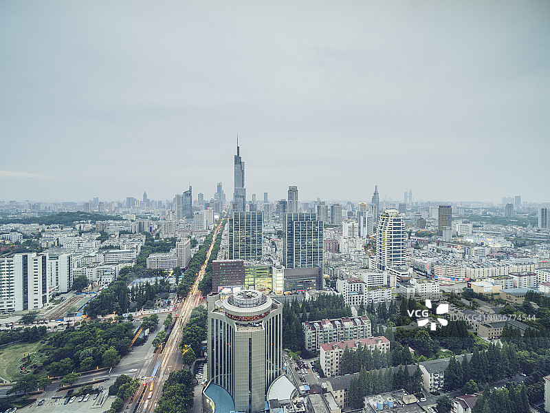 南京城市天际线全景图片素材