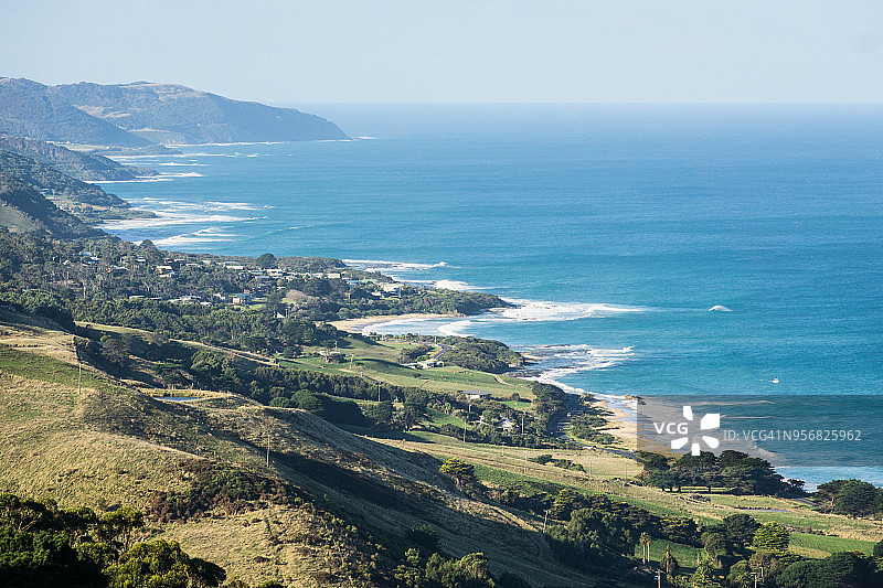 澳大利亚维多利亚州阿波罗湾大洋路沿岸的壮丽景色航拍图片素材
