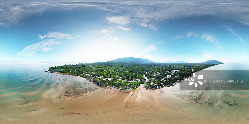 越南富国岛拜汤海滩的壮丽景色俯瞰图片素材