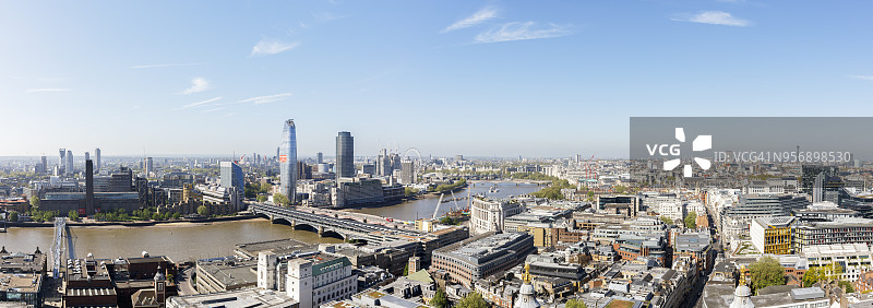 伦敦天际线航拍城市景观全景图片素材
