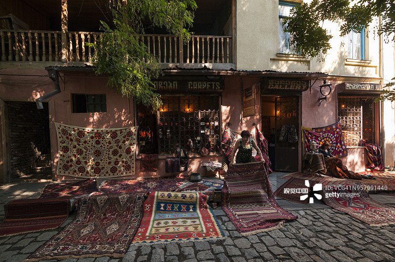 格鲁吉亚地毯店图片素材
