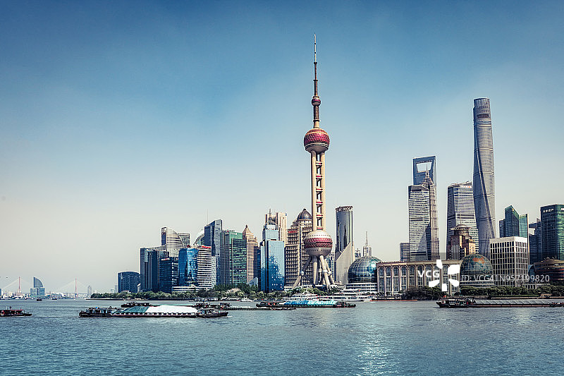 上海天际线与电视塔图片素材