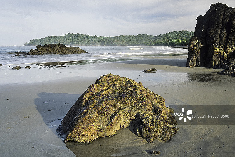 哥斯达黎加曼努埃尔·安东尼奥国家公园海滩的田园风光图片素材