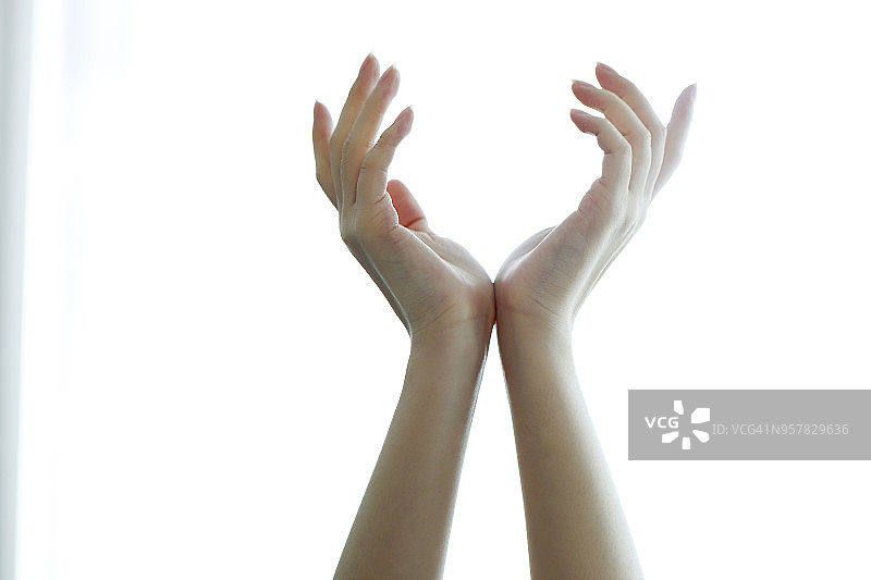 用手摆出优雅的花朵造型图片素材