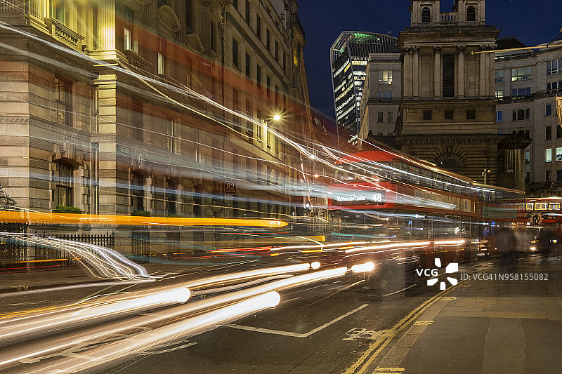 伦敦国王街交通与对讲机大楼图片素材