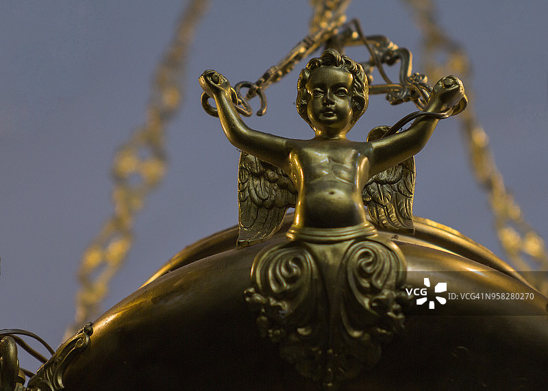 巴西马塞约大教堂的吊灯天使图片素材