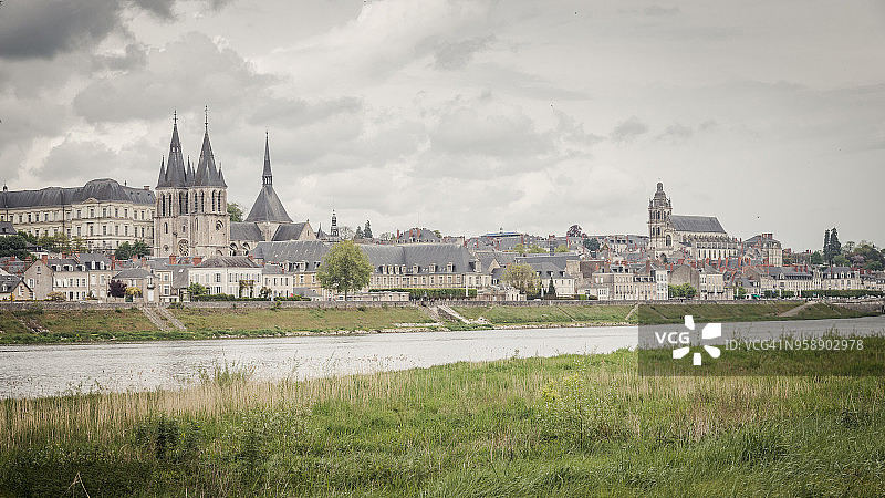 法国布卢瓦和卢瓦尔河图片素材