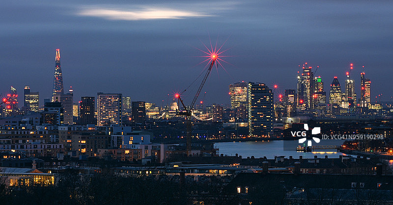 从格林威治公园眺望伦敦图片素材