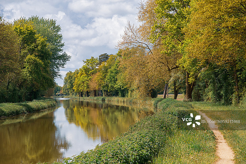 法国奥尔良运河沿岸图片素材