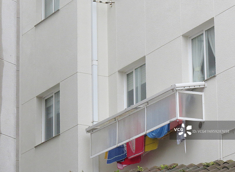 晾晒的衣服图片素材