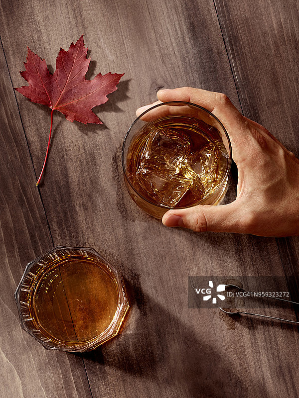 加冰加拿大威士忌图片素材