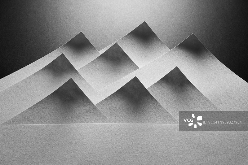 抽象山形纸张图片素材