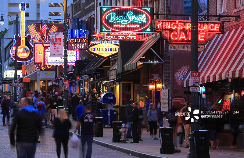 比尔街夜景图片素材