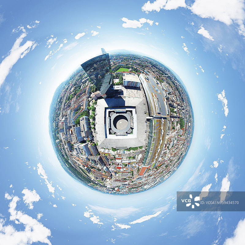 瑞士巴塞尔Messeplatz展览空间360度小星球景观图片素材
