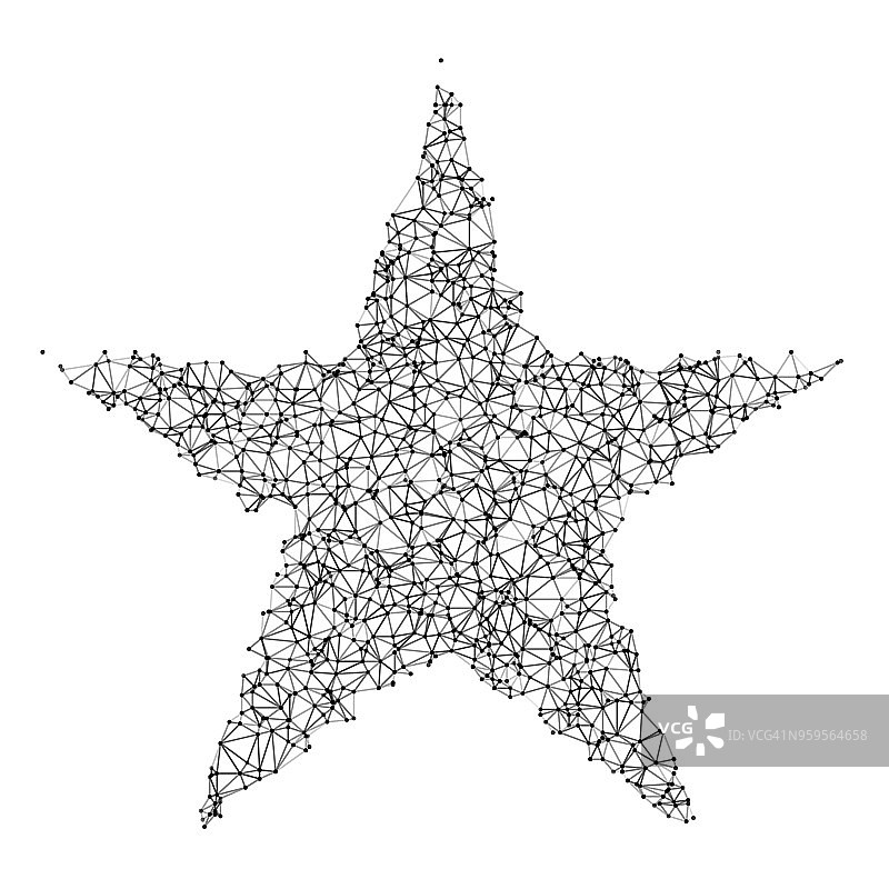 黑白星形网络图片素材