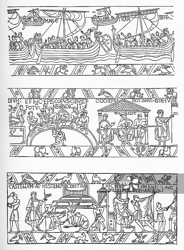 11世纪的巴约挂毯图片素材