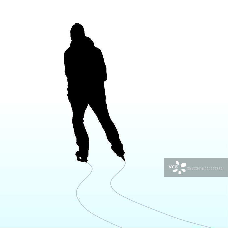 冰鞋滑行图片素材