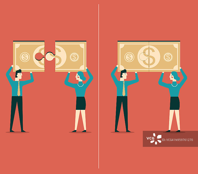 货币拼图图片素材