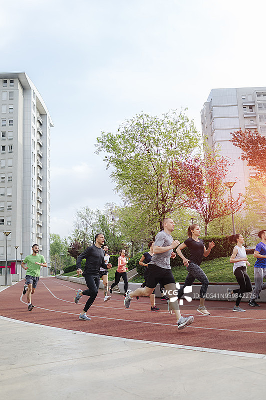 马拉松团队训练图片素材