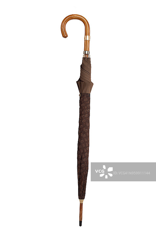 白色背景下的老式雨伞图片素材