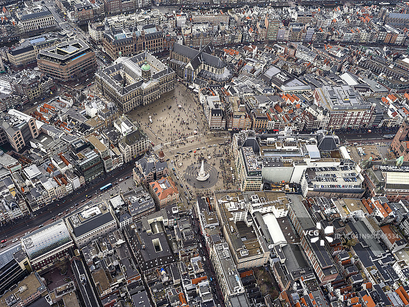 阿姆斯特丹市中心航拍图片素材