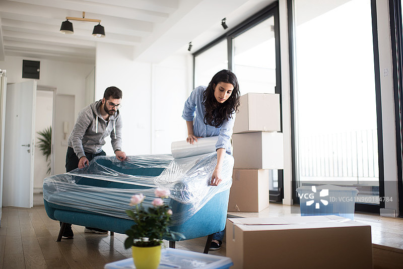 夫妻和沙发图片素材