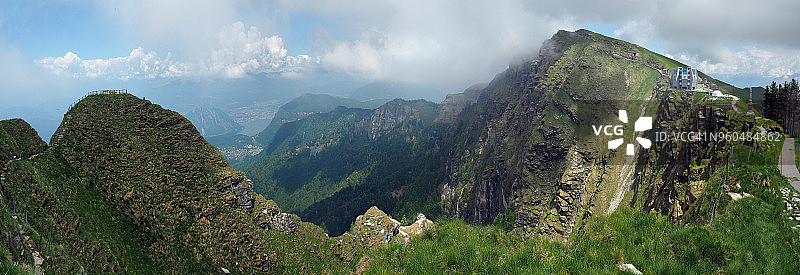 瑞士杰内罗索山全景照片图片素材