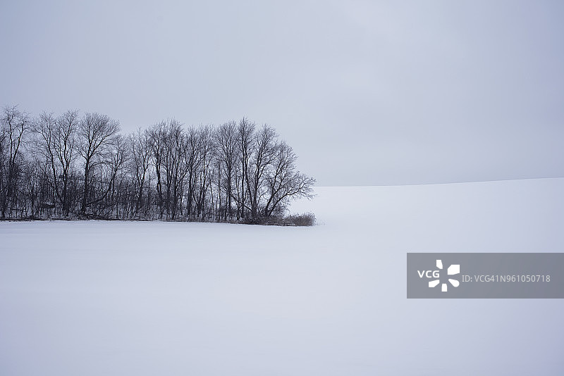 雪山景观的田园风光图片素材