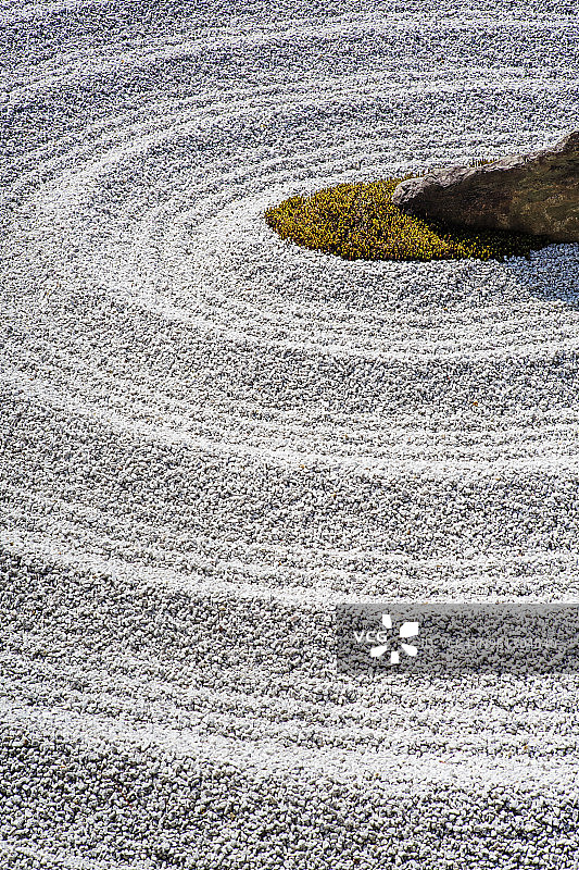 岩石花园中碎石的图案特写图片素材