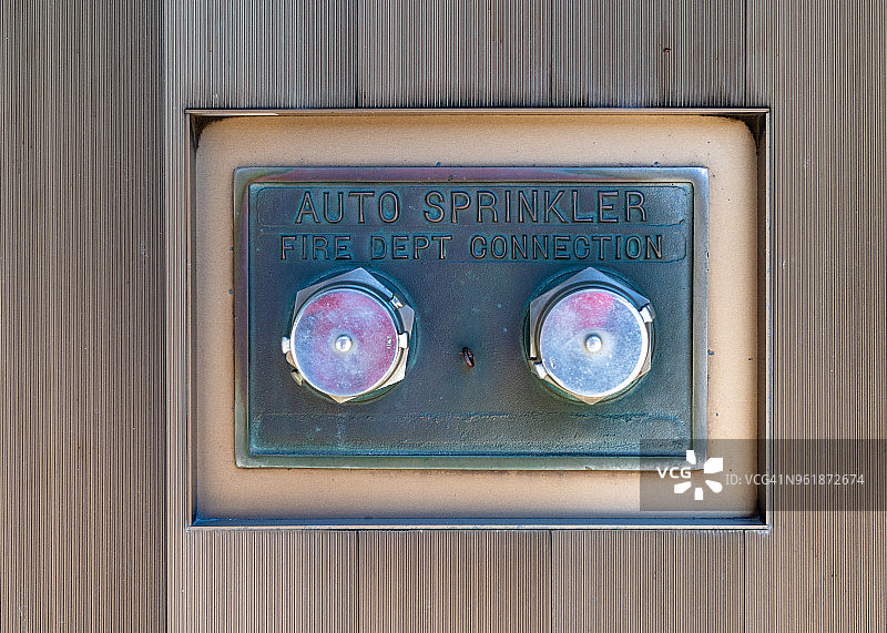 自动喷水灭火装置，消防部门连接，加拿大多伦多图片素材