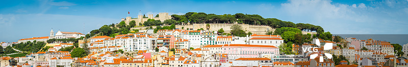 里斯本城市屋顶全景：格拉萨区图片素材