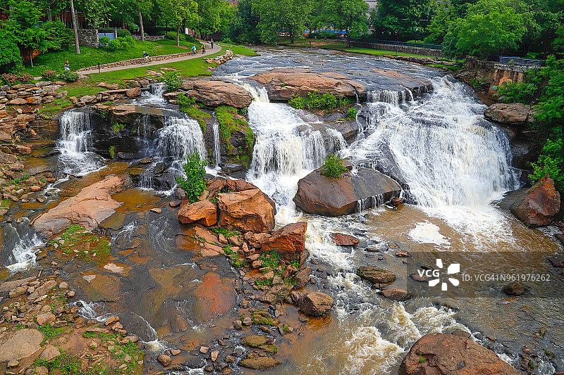 格林维尔瀑布公园图片素材
