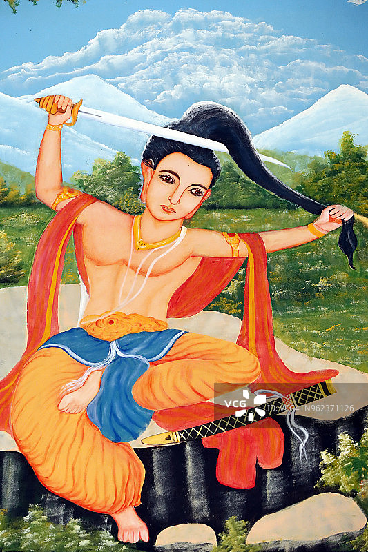 越南头顿市的慈光寺：释迦牟尼生平，剃度仪式图片素材