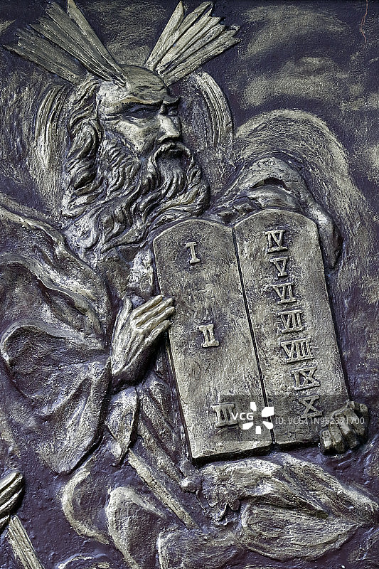 河内圣约瑟夫大教堂（Nha Tho Lon），摩西与十诫，越南图片素材