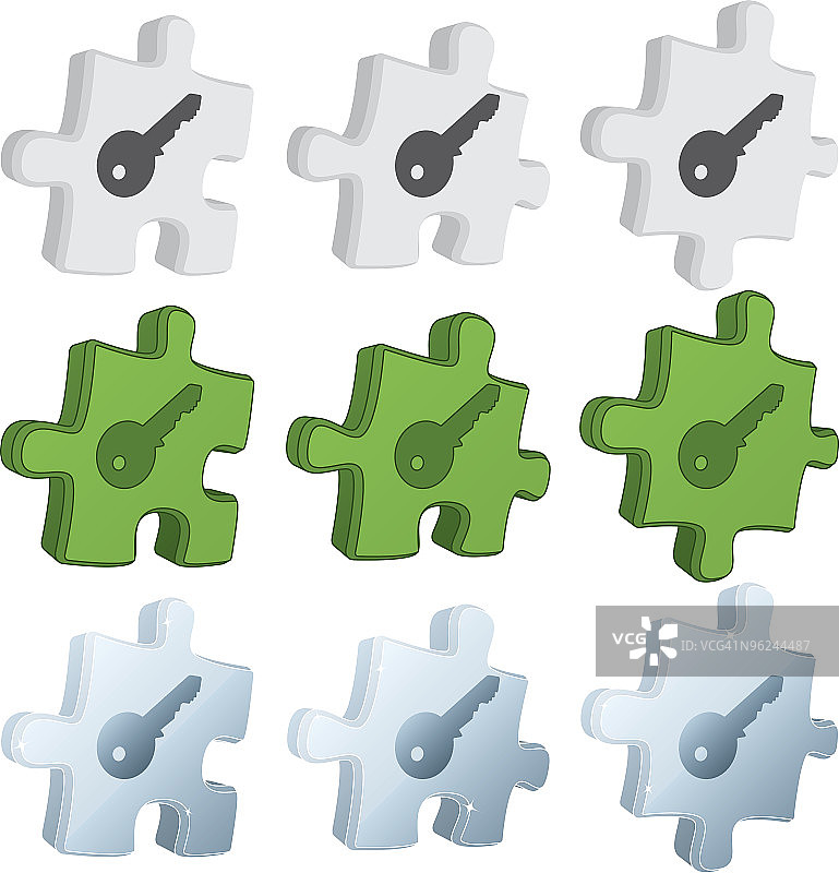 拼图图标-钥匙图片素材