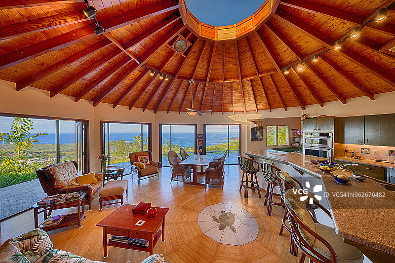 夏威夷可可拉克库亚海湾豪华住宅内部图片素材