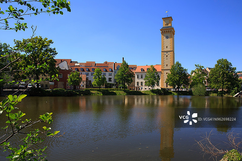 阿尔滕堡天际线与“艺术塔”（图林根/德国）图片素材