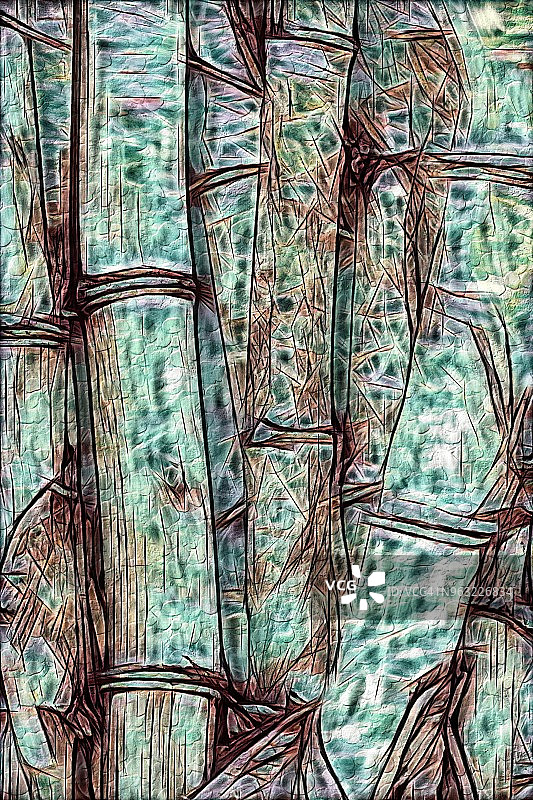 彩绘竹子图片素材