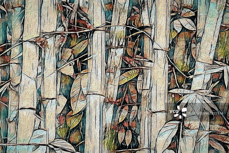 彩绘竹子图片素材