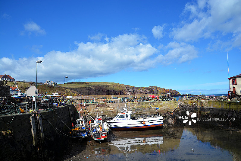 圣艾布斯港口，苏格兰图片素材