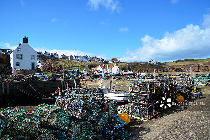圣艾布斯港口，苏格兰图片素材