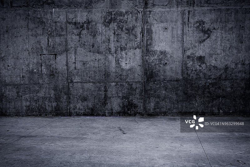 斑驳的混凝土墙和石地板房间背景图片素材