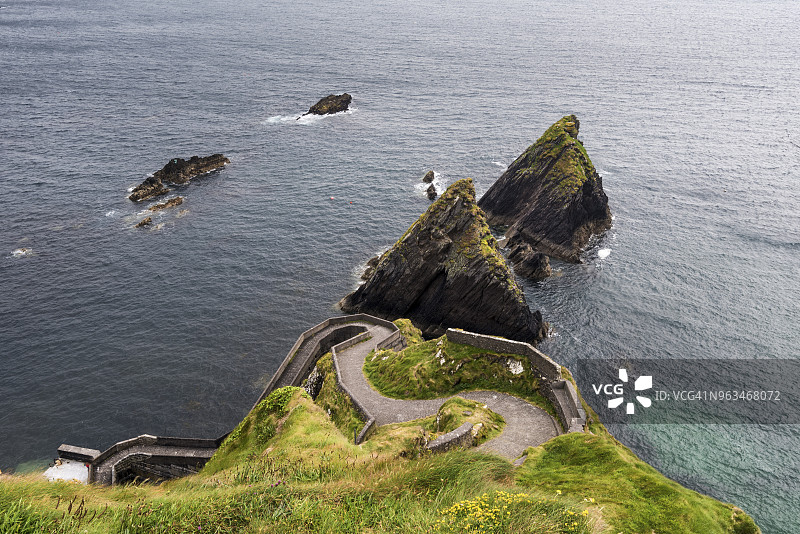 爱尔兰芒斯特省克里郡丁格尔半岛Dunquin码头图片素材