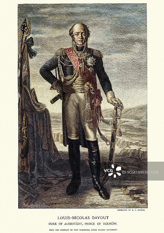 奥尔施泰特公爵路易-尼古拉·达武，帝国元帅图片素材
