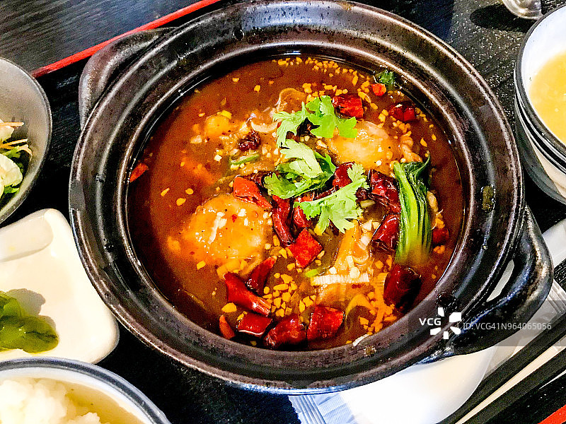 川菜水煮鱼片图片素材