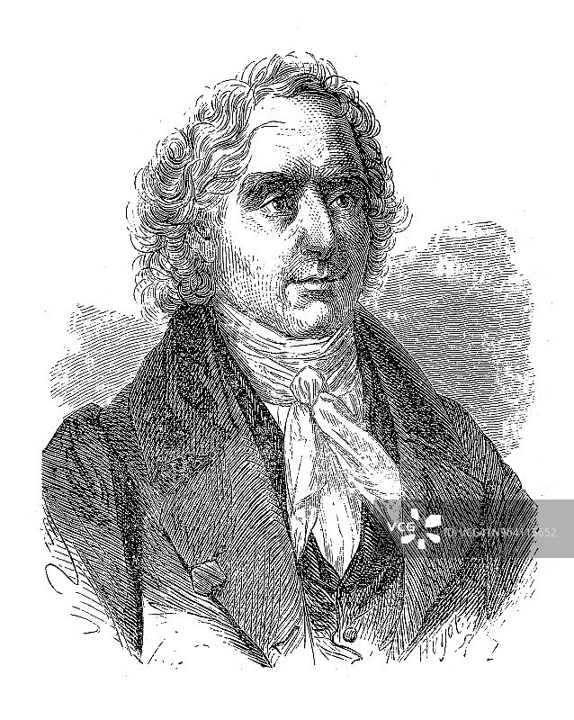 多米尼克·弗朗索瓦·让·阿拉戈 (1786-1853)，法国数学家、物理学家、天文学家、共济会成员图片素材