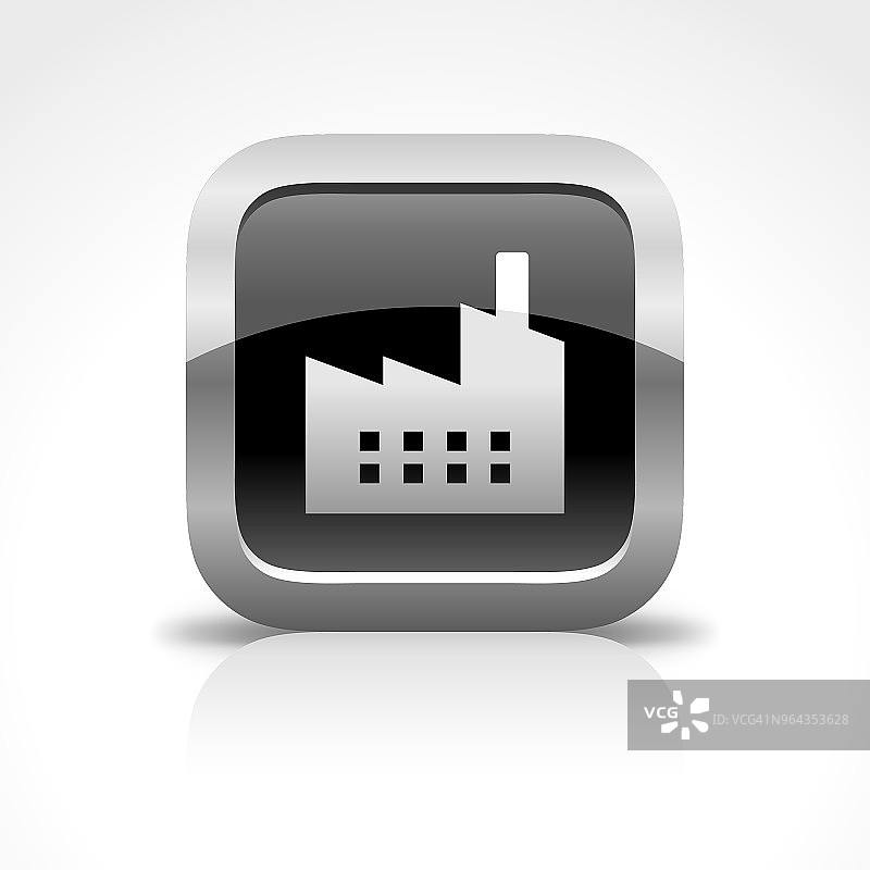 工厂与工业光面按钮图标图片素材